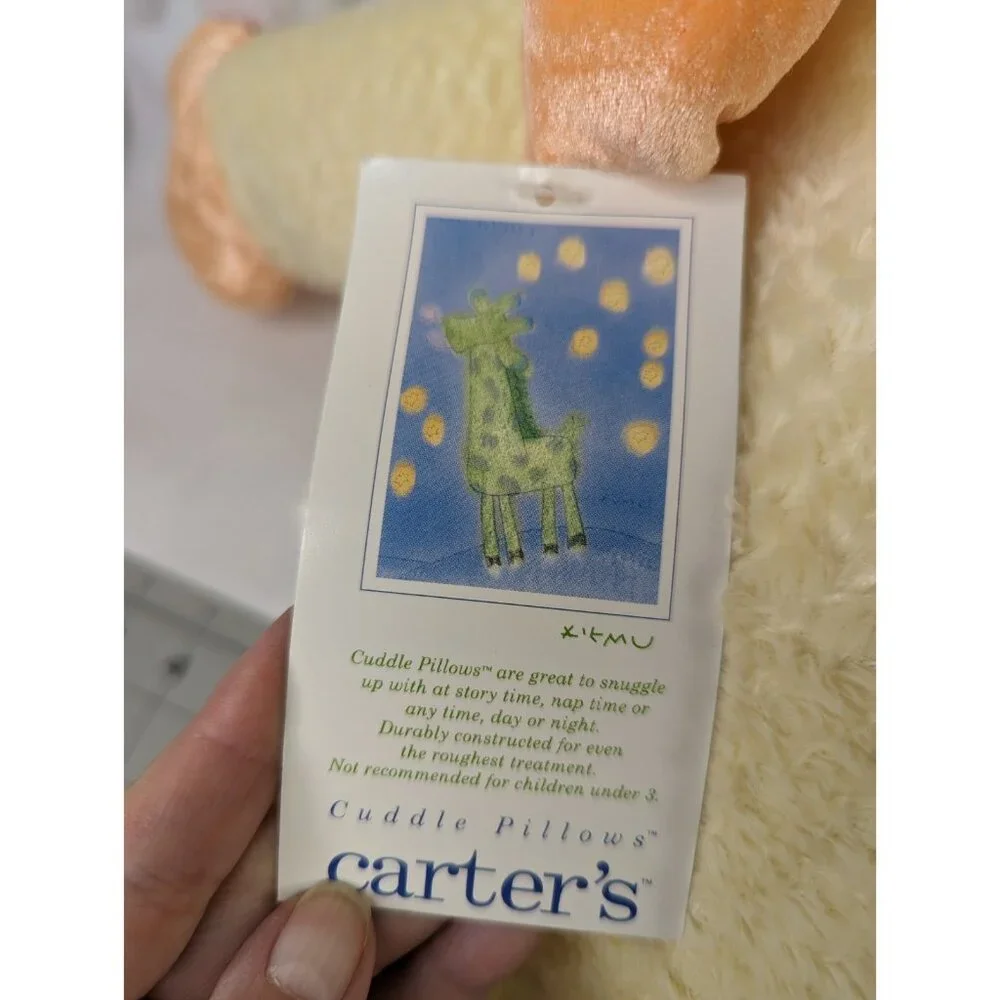 Carters Cuddle Pillow Yellow Dog Plush Emu Namae 24 Inch 2000 Stuffed Animal Toy